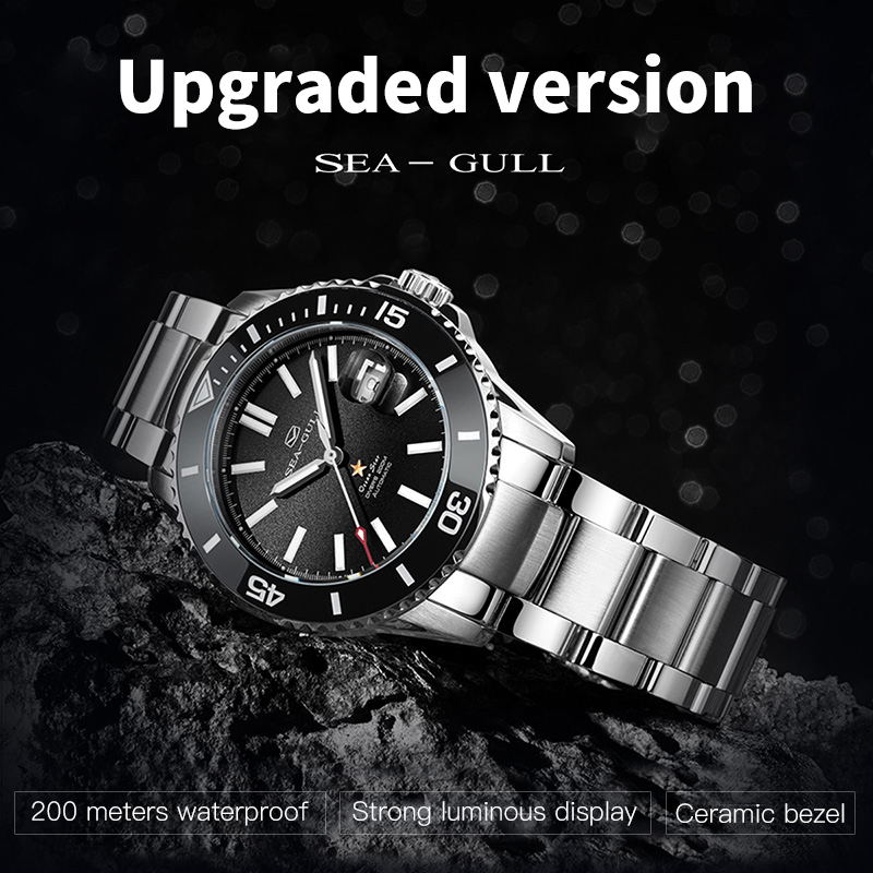 Ocean Star | 200M Impermeabile | Bezel in Ceramica | Luminoso | Calendario | 44mm