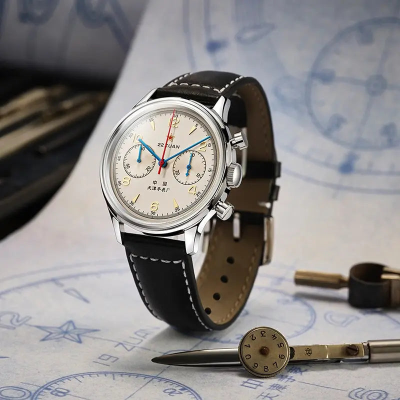 Seagull 1963 Vintage Pilot Aviation Chronograph Men's Manual