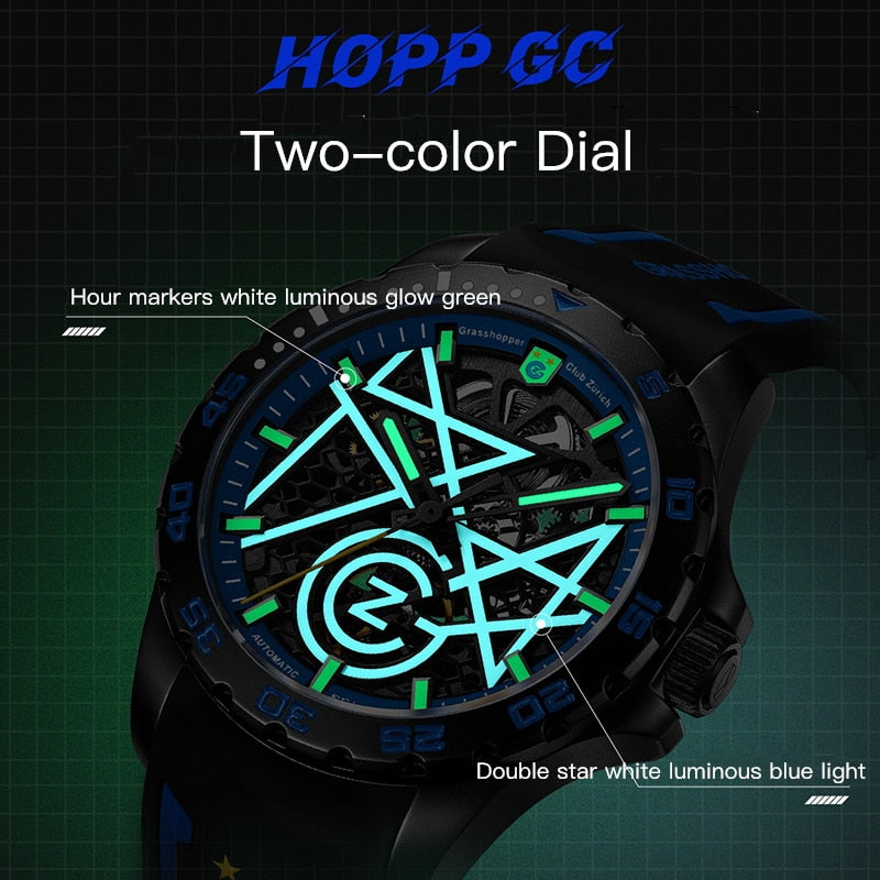 Grasshopper Club Collaboration | Full Skeleton | Luminous | 44mm