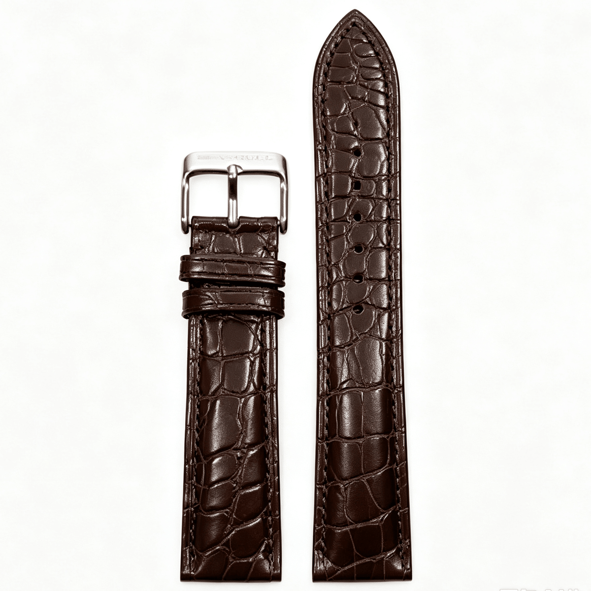 Crocodile Leather Strap | Silver Buckle | 20mm/21mm/22mm - Sea-Gull Watch Official Store