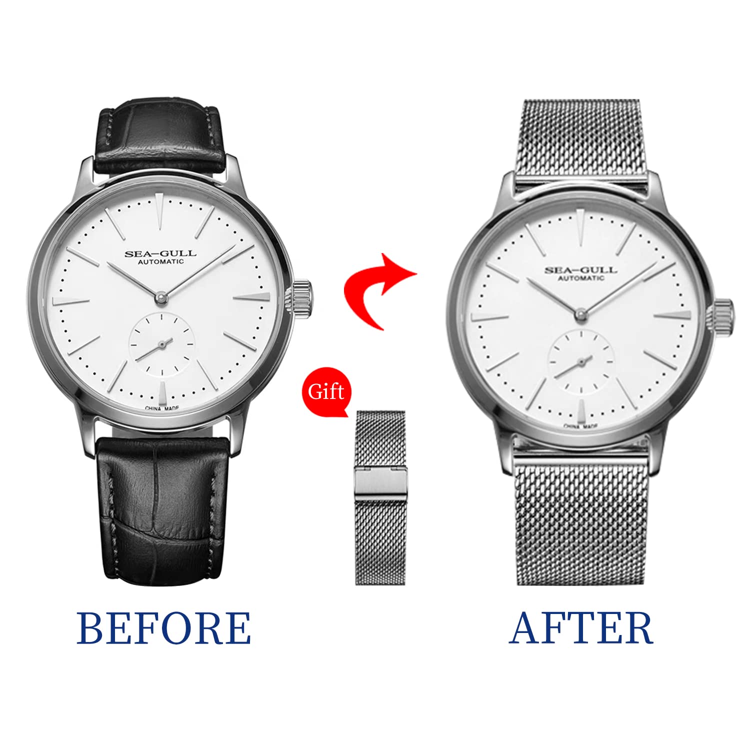 Small Triple Hands | Business | Seconds Sub-dial | 40mm - Sea-Gull Watch Official Store