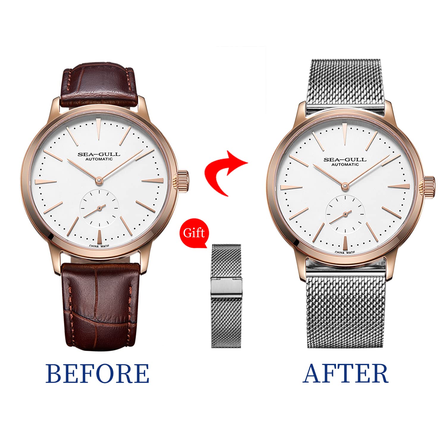 Small Triple Hands | Business | Seconds Sub-dial | 40mm - Sea-Gull Watch Official Store