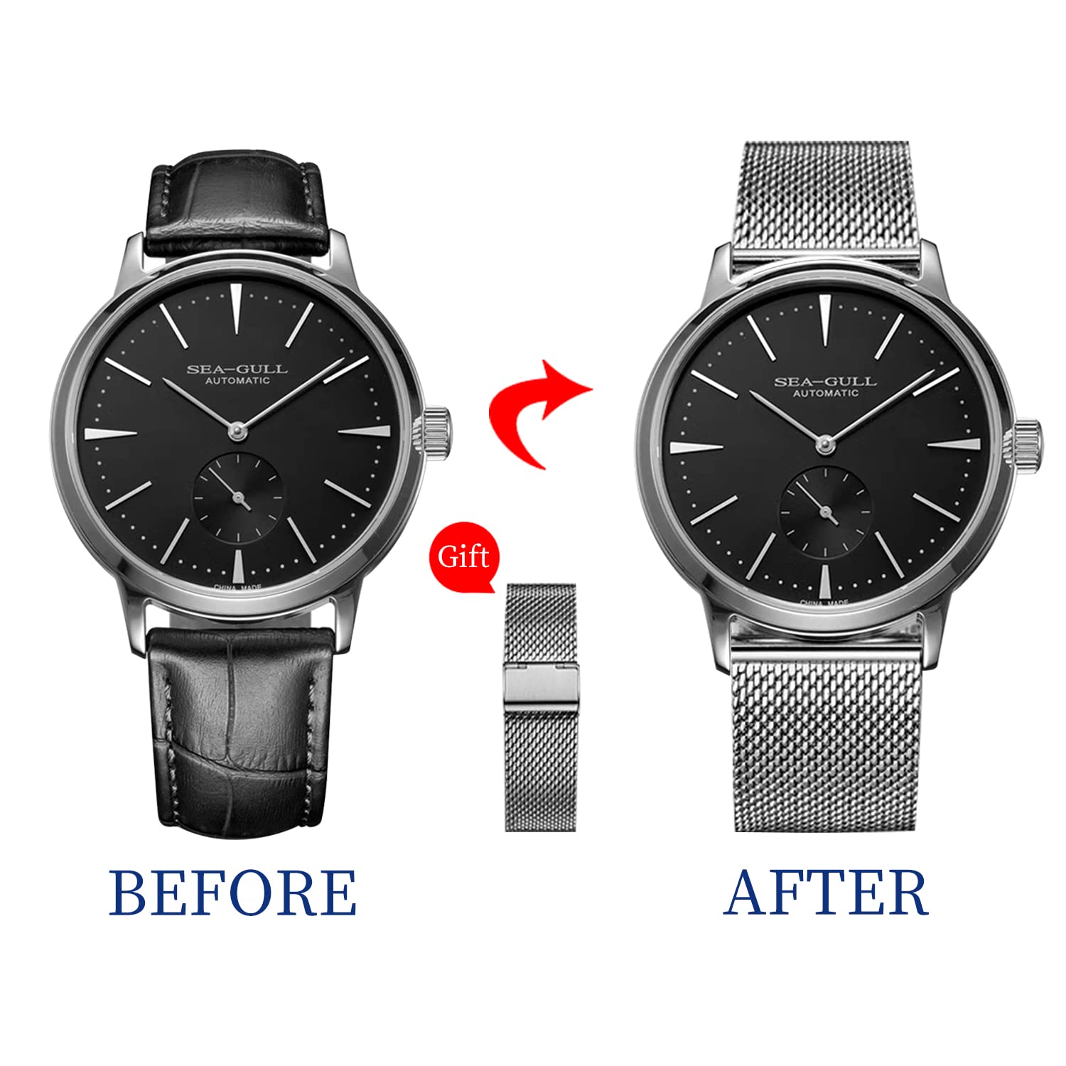Small Triple Hands | Business | Seconds Sub-dial | 40mm - Sea-Gull Watch Official Store