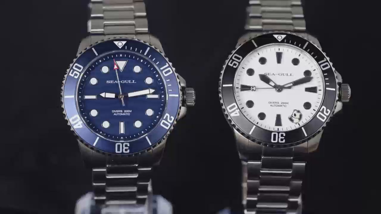 ビカクシダ Oceanbeaw Seagull Diving Series Rolling Panda Fashion Men's Luminous Watch 6203